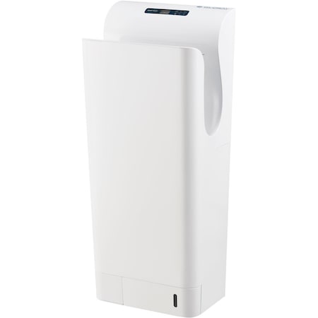 Global Industrial High Velocity Vertical Automatic Hand Dryer W/ HEPA Filter, White, 110-120V 640955W